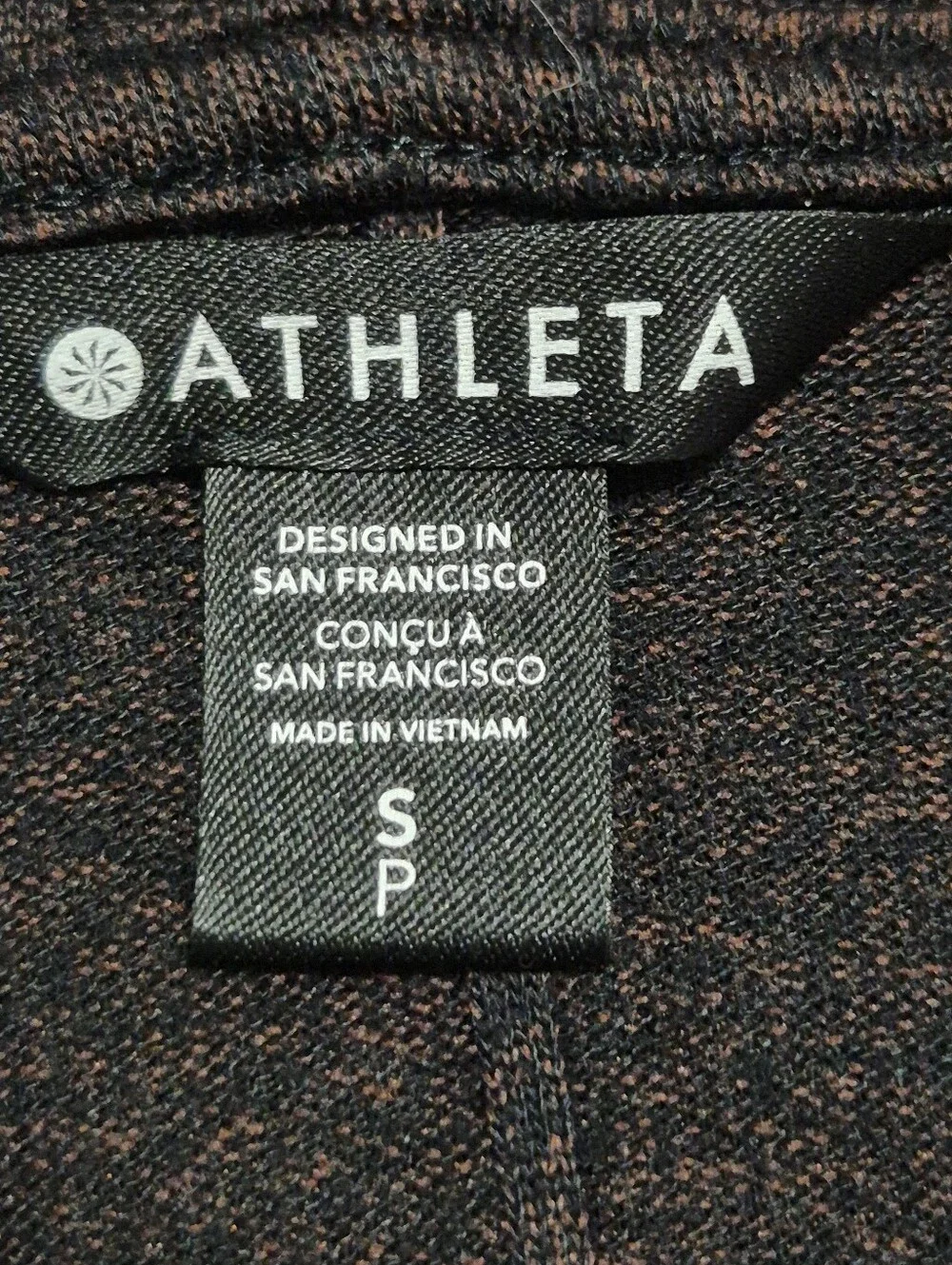 Athleta Brown Ribbed V-Neck Hoodie Top-harmony Pose-Size-S